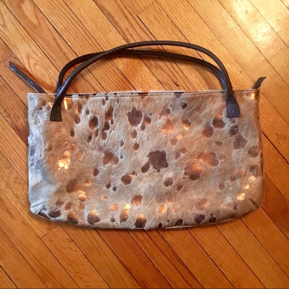 Large Pony Hair Tote Handbag